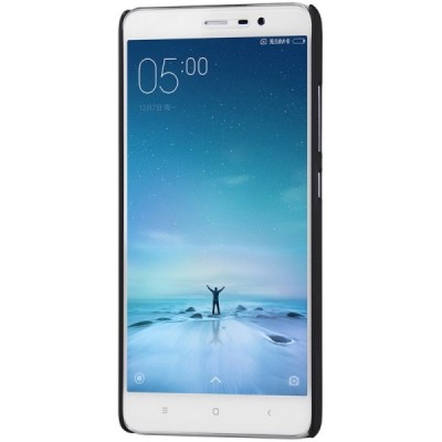 Xiaomi Redmi Note 3 Nillkin Frosted Shield juodas plastikinis dėklas + apsauginė ekrano plėvelė / Priedai.lt