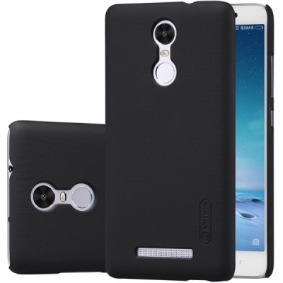 Xiaomi Redmi Note 3 Nillkin Frosted Shield juodas plastikinis dėklas + apsauginė ekrano plėvelė / Priedai.lt