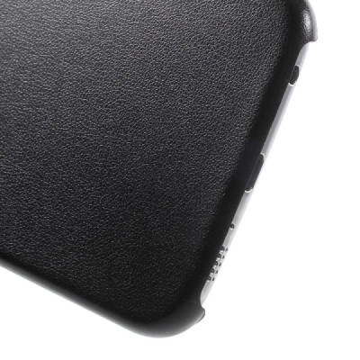 Slim Leather Samsung Galaxy S6 G920F juodas odinis dėklas - nugarėlė / Priedai.lt