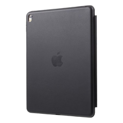 Apple iPad Pro 9.7 atverčiamas juodas odinis dėklas - knygutė | Priedai.lt