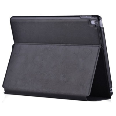 Prabangus „Devia“ serijos odinis atverčiamas juodas Apple iPad Pro 9.7" dėklas / Priedai.lt