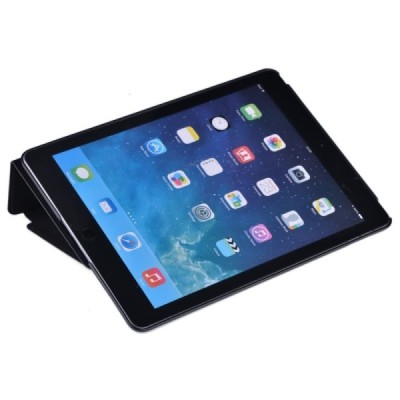 Prabangus „Devia“ serijos odinis atverčiamas juodas Apple iPad Pro 9.7" dėklas / Priedai.lt
