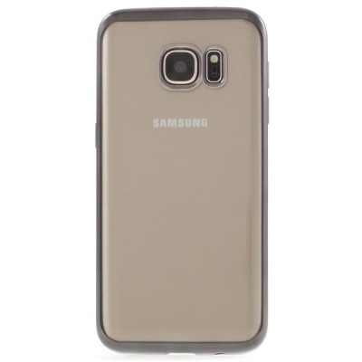 Samsung Galaxy S7 (G930) Silikoninis skaidrus dėklas, pilkas / Priedai.lt