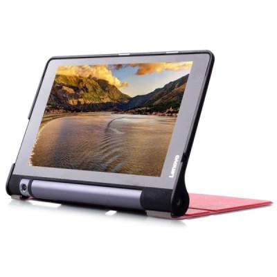 Lenovo Yoga Tab 3 8-50 atverčiamas raudonas odinis dėklas (sulankstomas) / Priedai.lt