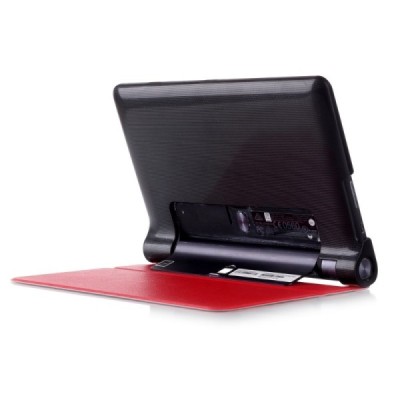 Lenovo Yoga Tab 3 8-50 atverčiamas raudonas odinis dėklas (sulankstomas) / Priedai.lt