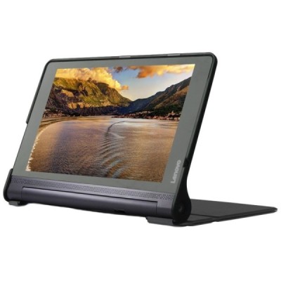 Lenovo Yoga Tab 3 Pro 10.1" ir Yoga Tab 3 Plus 10.1" atverčiamas juodas odinis dėklas (sulankstomas) / Priedai.lt