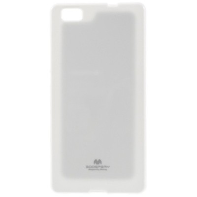 Huawei P8 Lite Mercury baltas kieto silikono TPU dėklas - nugarėlė / Priedai.lt