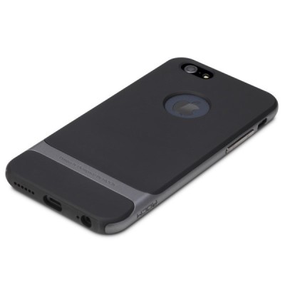 „Rock“ Royce sustiprintos apsaugos Apple iPhone 6 Plus (6s Plus) juodas pilkos spalvos apvadais kieto silikono (TPU) ir plastiko