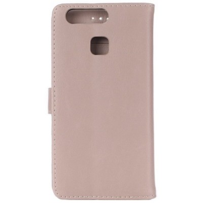 Huawei P9 atverčiamas smėlio spalvos odinis retro dėklas - piniginė / Priedai.lt