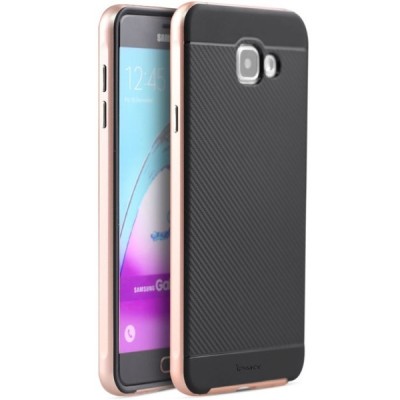 Samsung Galaxy A5 (2016) A510 „IPAKY“ kieto silikono TPU juodas (rožiniais apvadais) dėklas - nugarėlė / Priedai.lt