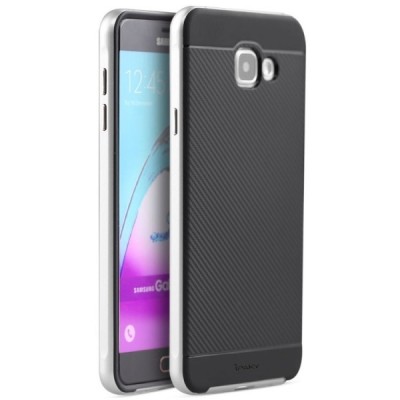 Samsung Galaxy A5 (2016) A510 „IPAKY“ kieto silikono TPU juodas (sidabriniais apvadais) dėklas - nugarėlė / Priedai.lt