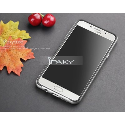 Samsung Galaxy A5 (2016) A510 „IPAKY“ kieto silikono TPU juodas (sidabriniais apvadais) dėklas - nugarėlė / Priedai.lt