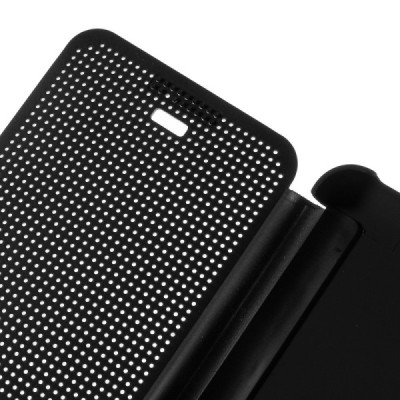 HTC Desire 626 Smart Dot View atverčiamas juodas dėklas - knygutė / Priedai.lt