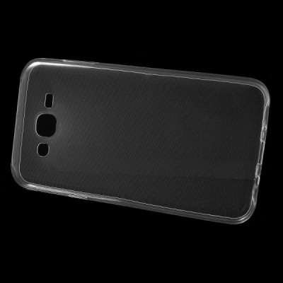 Samsung Galaxy J7 (J700) skaidrus (permatomas) kieto silikono TPU ploniausias pasaulyje dėklas / Priedai.lt