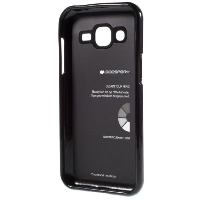 Samsung Galaxy J2 (J200) Mercury juodas kieto silikono tpu dėklas - nugarėlė / Priedai.lt