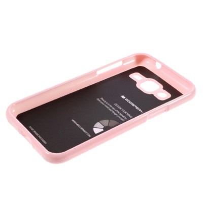 Samsung Galaxy J2 (J200) Mercury šviesiai rožinis kieto silikono tpu dėklas - nugarėlė / Priedai.lt
