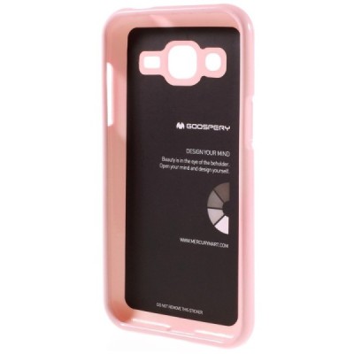 Samsung Galaxy J2 (J200) Mercury šviesiai rožinis kieto silikono tpu dėklas - nugarėlė / Priedai.lt