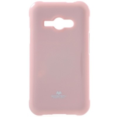 Samsung Galaxy J1 Ace (J110) Mercury šviesiai rožinis kieto silikono tpu dėklas - nugarėlė / Priedai.lt