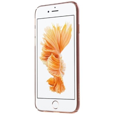 Apple iPhone 6 (6s) „Kavaro“ Flowers plastikinis skaidrus permatomas rožinis dėklas su kristalais / Priedai.lt