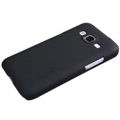 Samsung Galaxy Core Prime (G360) Nillkin Frosted Shield juodas plastikinis dėklas + apsauginė ekrano plėvelė / Priedai.lt