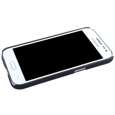 Samsung Galaxy Core Prime (G360) Nillkin Frosted Shield juodas plastikinis dėklas + apsauginė ekrano plėvelė / Priedai.lt