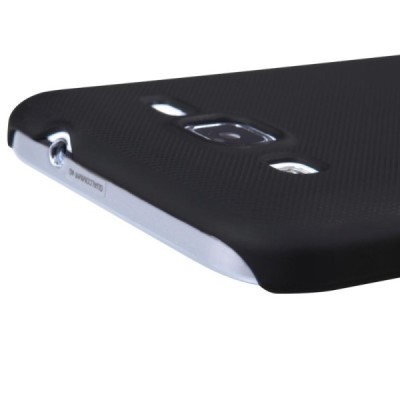 Samsung Galaxy Core Prime (G360) Nillkin Frosted Shield juodas plastikinis dėklas + apsauginė ekrano plėvelė / Priedai.lt