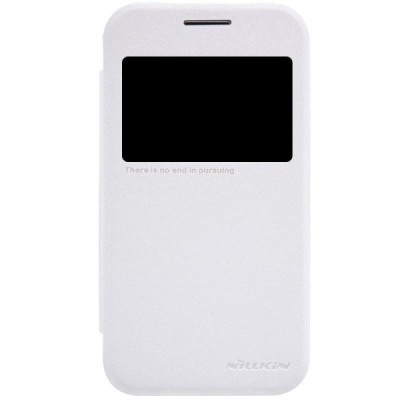 Samsung Galaxy Core Prime (G360) baltas odinis atverčiamas Nillkin Sparkle dėklas / Priedai.lt