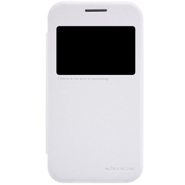 „Nillkin“ Sparkle atverčiamas dėklas - baltas (Galaxy Core Prime)