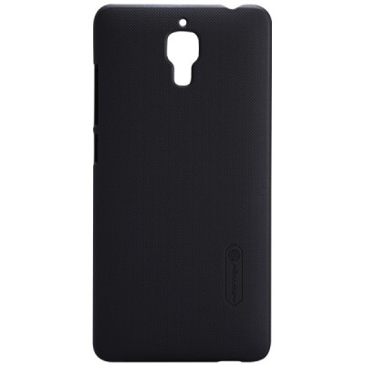 Xiaomi Mi 4 Nillkin Frosted Shield juodas plastikinis dėklas + apsauginė ekrano plėvelė / Priedai.lt