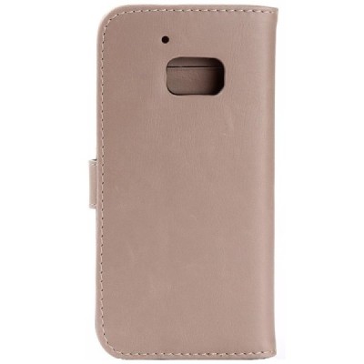 HTC 10 (Lifestyle) atverčiamas smėlio spalvos odinis retro dėklas - piniginė / Priedai.lt