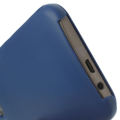 HTC One M8 (HTC One M8s) Smart Dot View atverčiamas mėlynas dėklas - knygutė / Priedai.lt