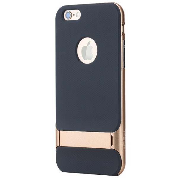 „Rock“ Royce Kickstand dėklas - juodas / auksinis (iPhone 6 / 6s)
