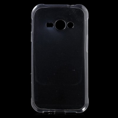 Samsung Galaxy J1 Ace (J110) skaidrus (permatomas) kieto silikono TPU ploniausias pasaulyje dėklas / Priedai.lt