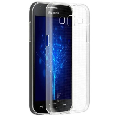 Samsung Galaxy J2 (J200) skaidrus (permatomas) kieto silikono TPU ploniausias pasaulyje dėklas / Priedai.lt