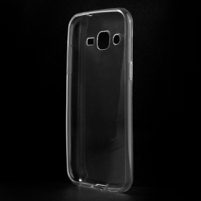 Samsung Galaxy J2 (J200) skaidrus (permatomas) kieto silikono TPU ploniausias pasaulyje dėklas / Priedai.lt