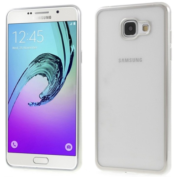 Skaidrus silikoninis (TPU) dėklas - sidabrinis (Galaxy A5 2016)