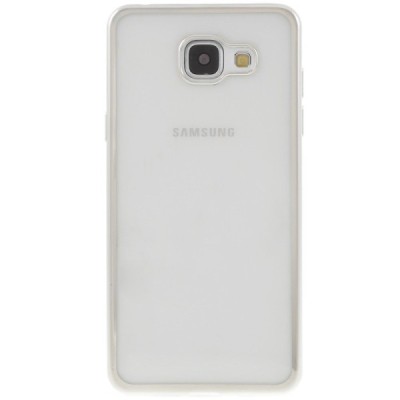 Samsung Galaxy A5 2016 (A510) silikoninis skaidrus TPU sidabrinis dėklas / Priedai.lt