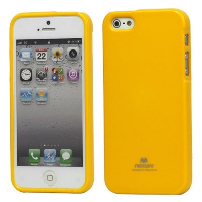 „Mercury“ Color kieto silikono (TPU) geltonas Apple iPhone SE (5, 5s) dėklas (dėkliukas) / Priedai.lt