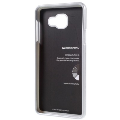 Samsung Galaxy A7 2016 (A710) Mercury sidabrinis kieto silikono (TPU) dėklas / Priedai.lt