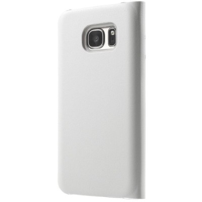 Samsung Galaxy S7 (G930) baltas odinis atverčiamas Smart Wallet dėklas - piniginė / Priedai.lt