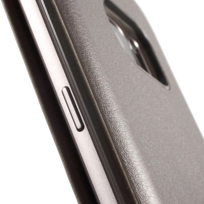 Samsung Galaxy S7 (G930) auksinis odinis atverčiamas Smart Wallet dėklas - piniginė / Priedai.lt