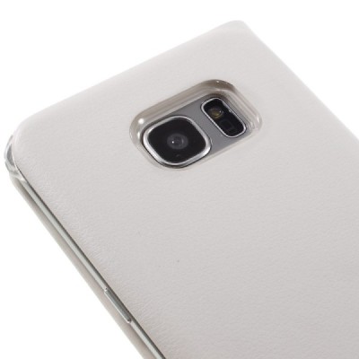 Samsung Galaxy S7 Edge (G935) baltas odinis atverčiamas Smart Wallet dėklas - piniginė / Priedai.lt