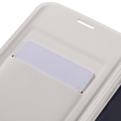 Samsung Galaxy S7 Edge (G935) baltas odinis atverčiamas Smart Wallet dėklas - piniginė / Priedai.lt