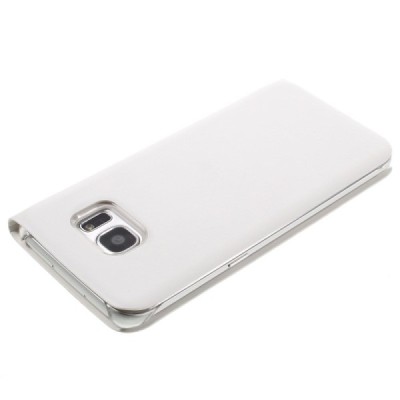Samsung Galaxy S7 Edge (G935) baltas odinis atverčiamas Smart Wallet dėklas - piniginė / Priedai.lt