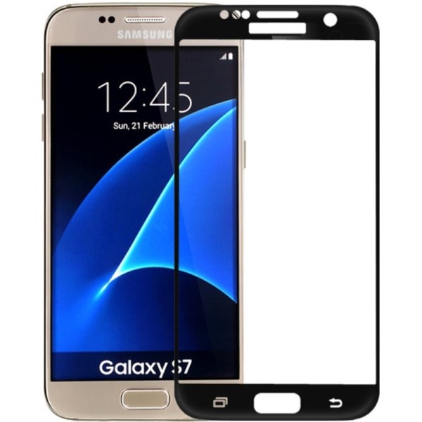 „Amorus“ Tempered Glass apsauginis ekrano stiklas 0.26 mm - juodas (Galaxy S7)