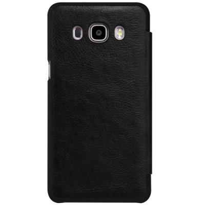 Prabangus „Nillkin“ Qin serijos juodas odinis atverčiamas Samsung Galaxy J5 2016 (J510) dėklas / Priedai.lt