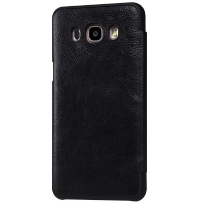 Prabangus „Nillkin“ Qin serijos juodas odinis atverčiamas Samsung Galaxy J5 2016 (J510) dėklas / Priedai.lt