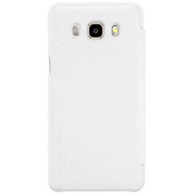 Prabangus „Nillkin“ Qin serijos baltas odinis atverčiamas Samsung Galaxy J5 2016 (J510) dėklas / Priedai.lt