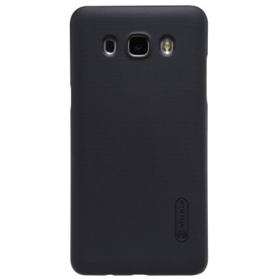 Samsung Galaxy J5 2016 (J510) Nillkin Frosted Shield juodas plastikinis dėklas + apsauginė ekrano plėvelė / Priedai.lt