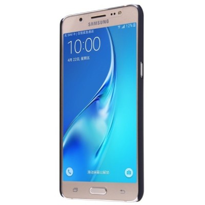 Samsung Galaxy J5 2016 (J510) Nillkin Frosted Shield juodas plastikinis dėklas + apsauginė ekrano plėvelė / Priedai.lt